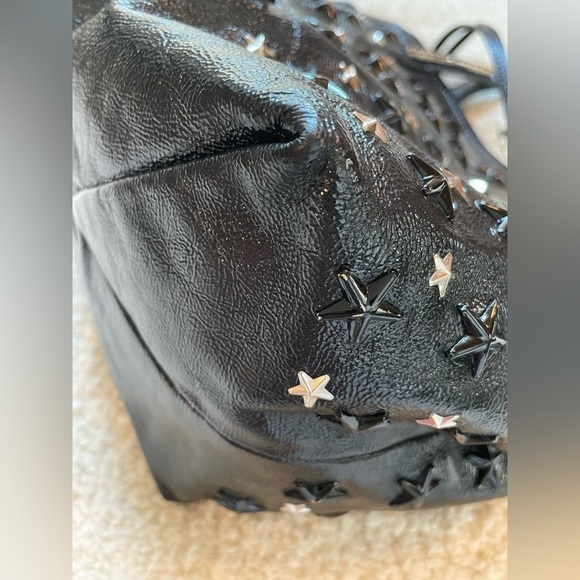Jimmy Choo Black Star Studded Sophia Shoulder Bag with Studded Strap - Picture 7 of 16